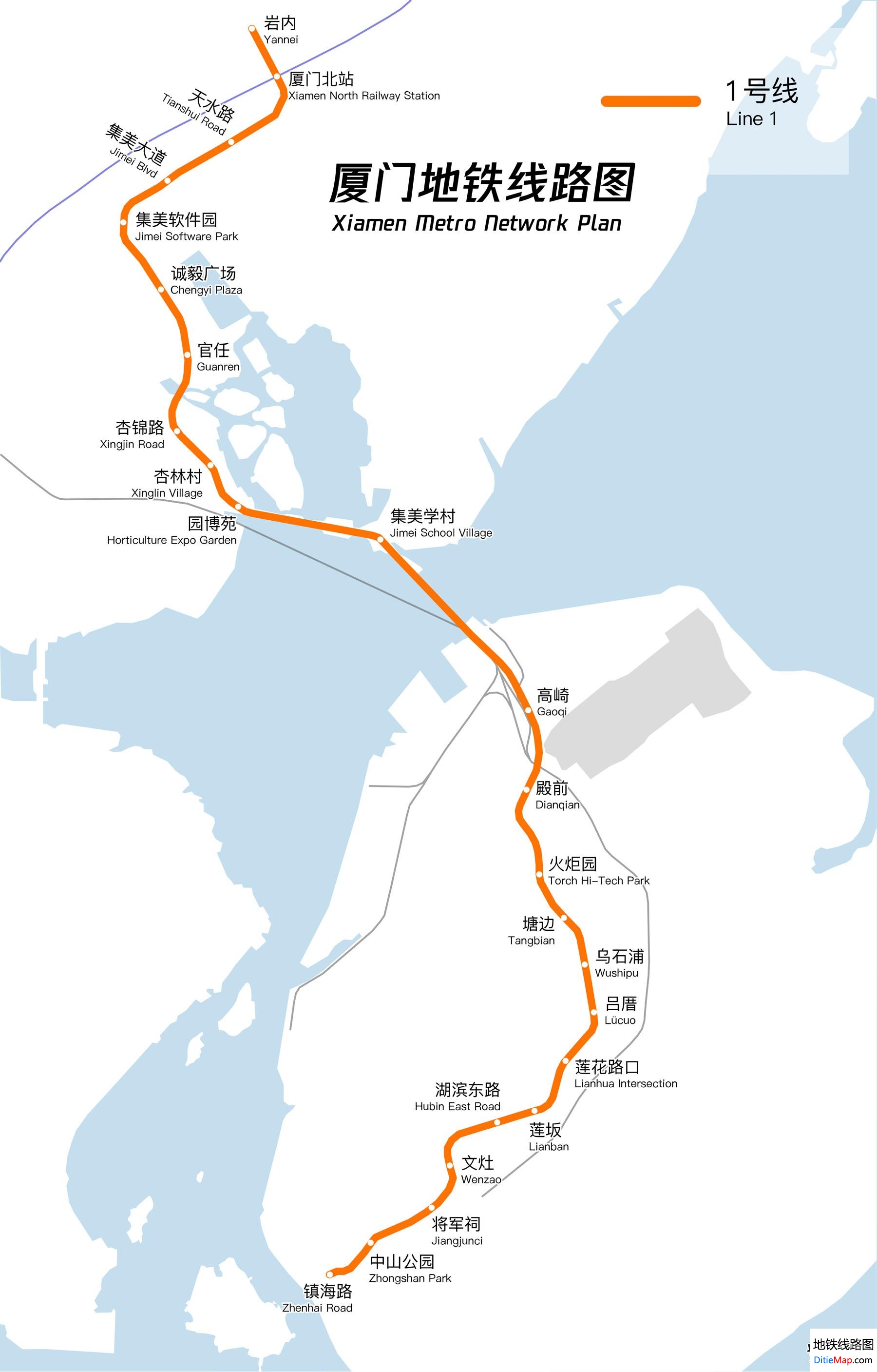 厦门地铁线路图 运营时间票价站点 查询下载 厦门地铁查询 厦门地铁