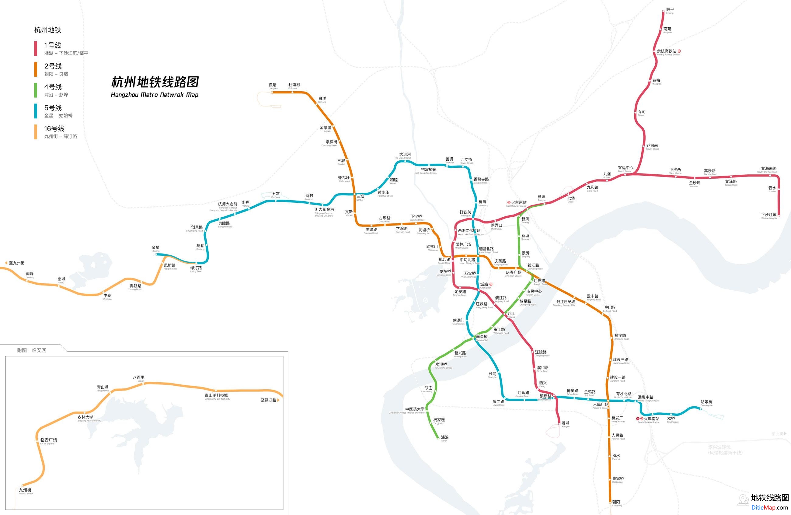 杭州地铁线路图 运营时间票价站点 查询下载 杭州地铁线路图 杭州地铁
