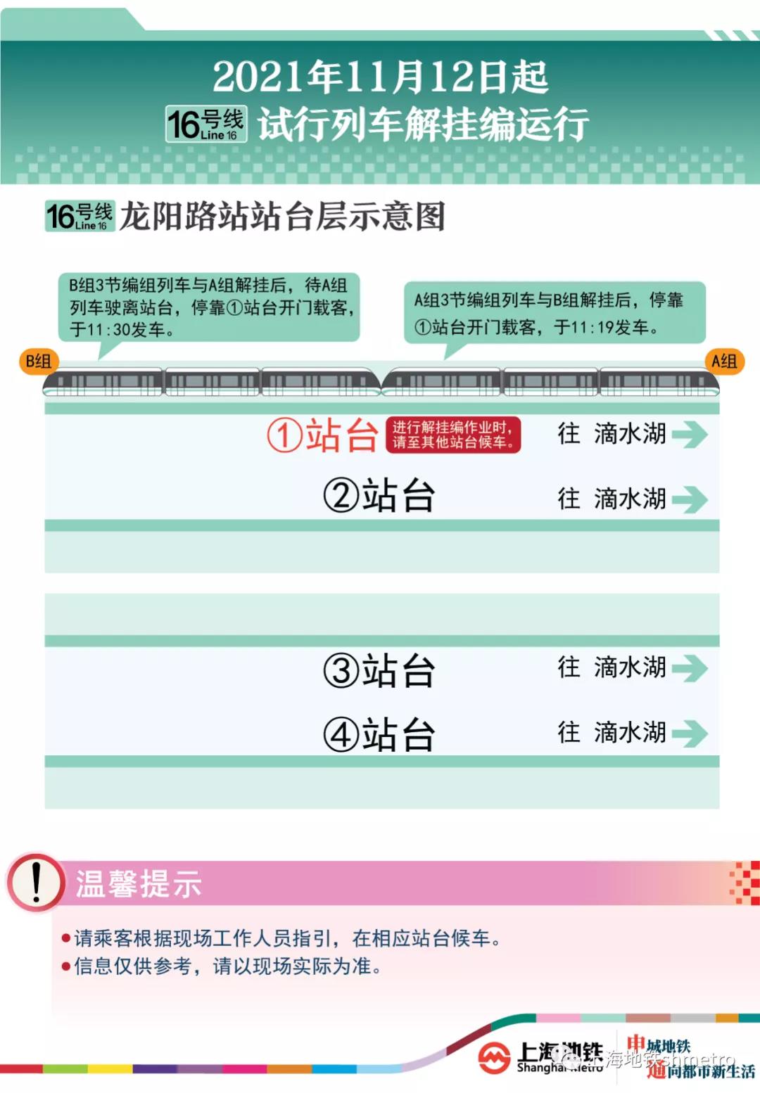 国内城轨首例！上海地铁16号线明起试行列车在线“拆、并”