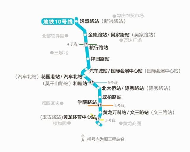 去杭州旅游更加方便了，杭州地铁10号线将要建成，共有12座车站