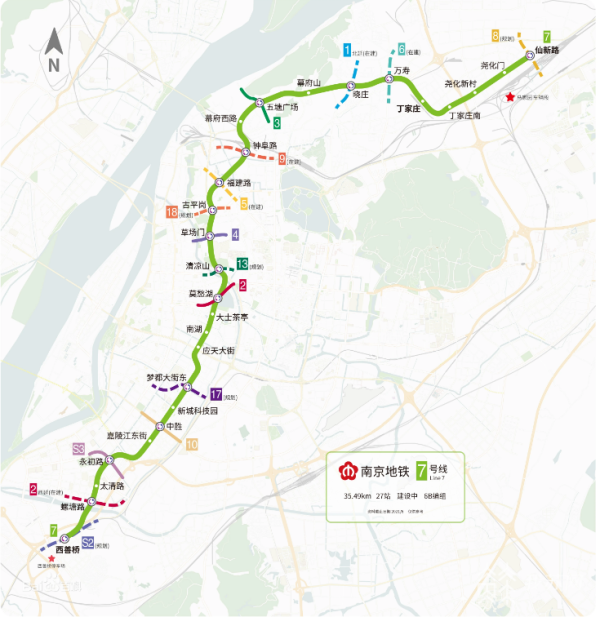 南京地铁7号线迎来新进展：福建路站主体结构完成 两条盾构区间贯通
