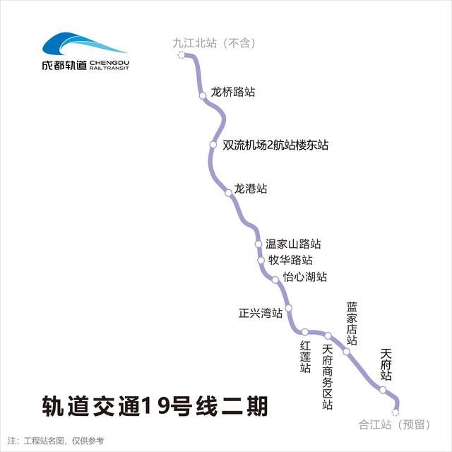 成都地铁19号线二期预计今年四季度开通初期运营