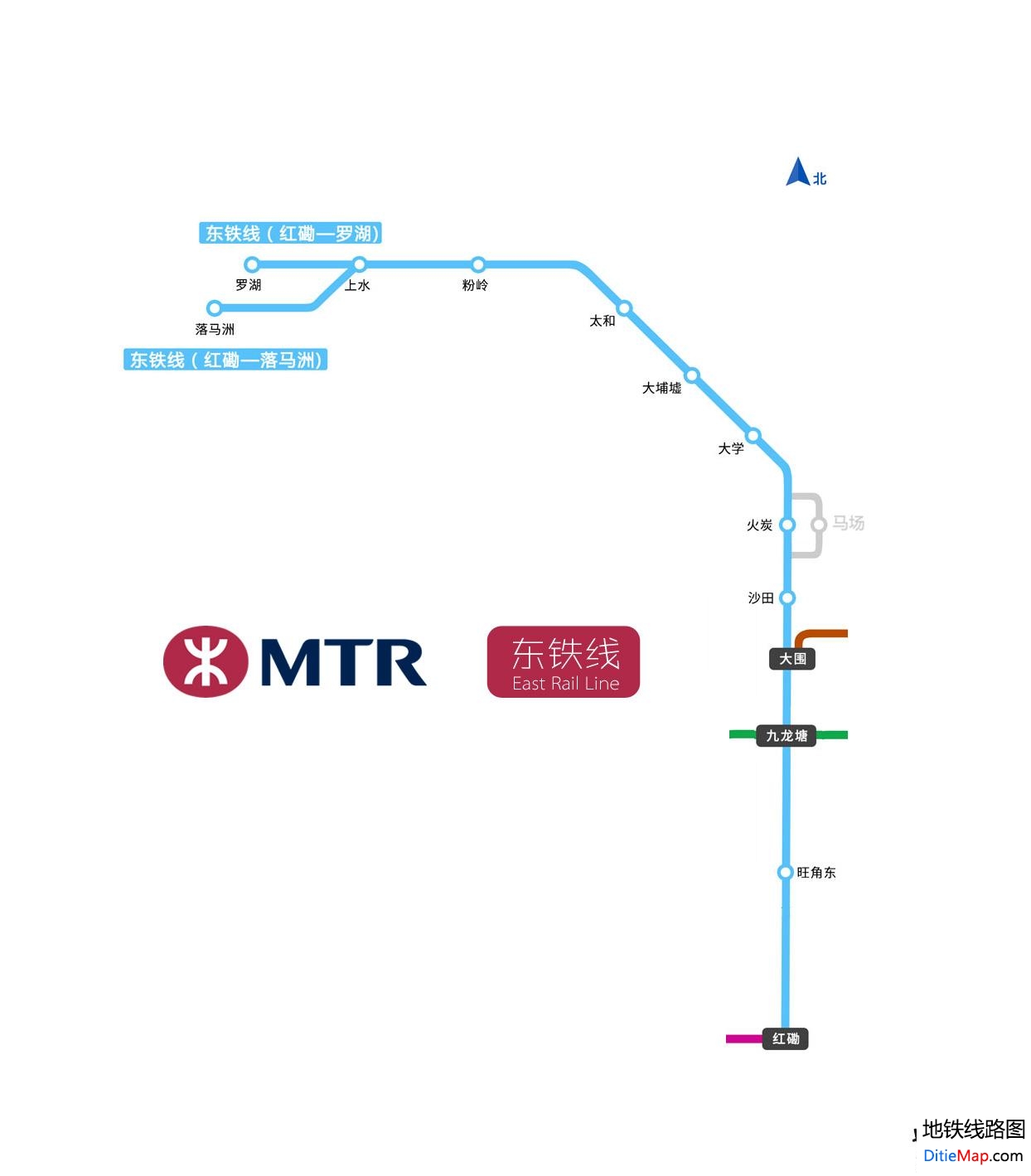 香港地铁东铁线线路图图片