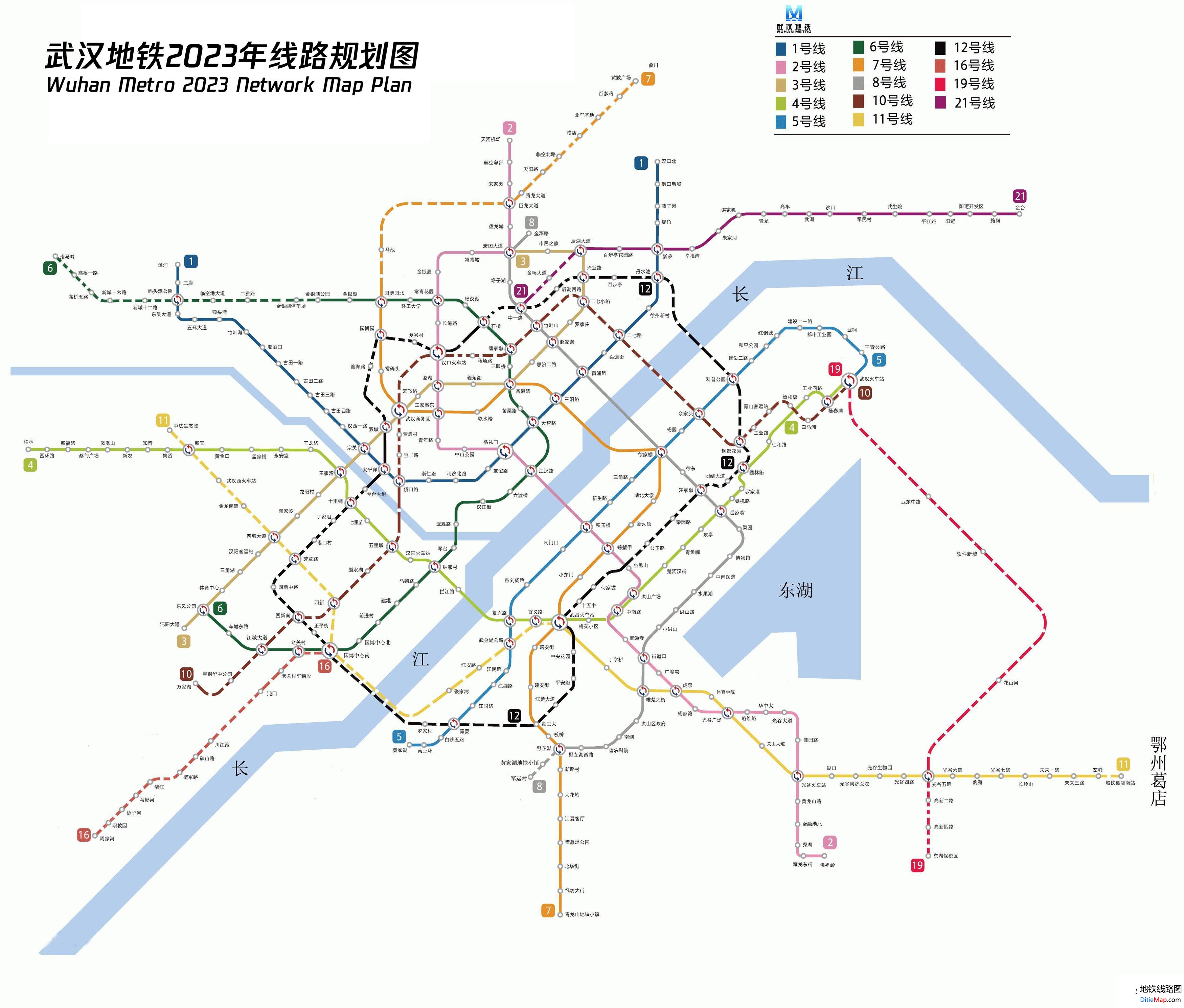 武汉地铁网高清图图片