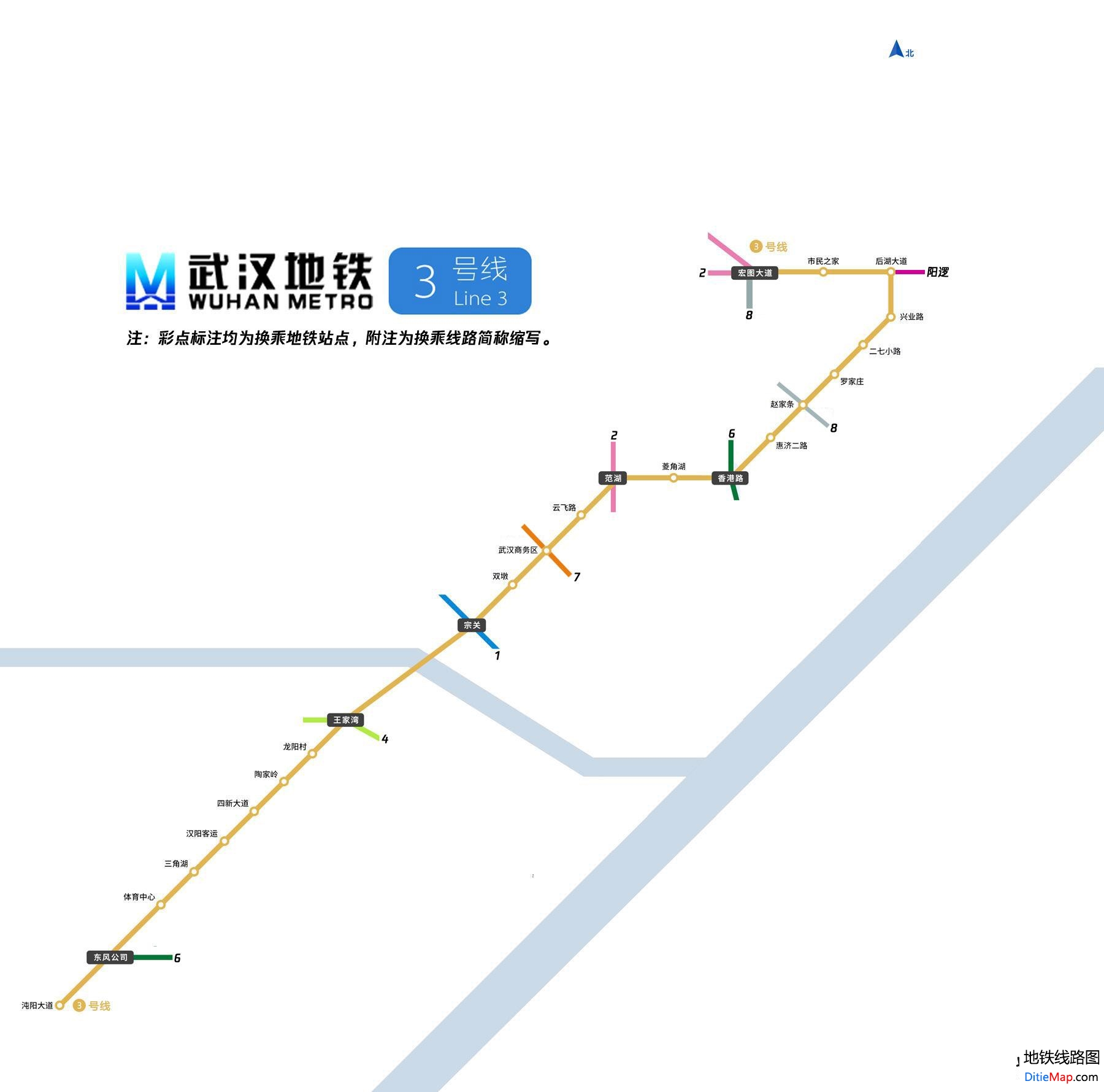 武汉地铁3号线线路图 武汉地铁3号线 武汉地铁三号线 武汉地铁线路图